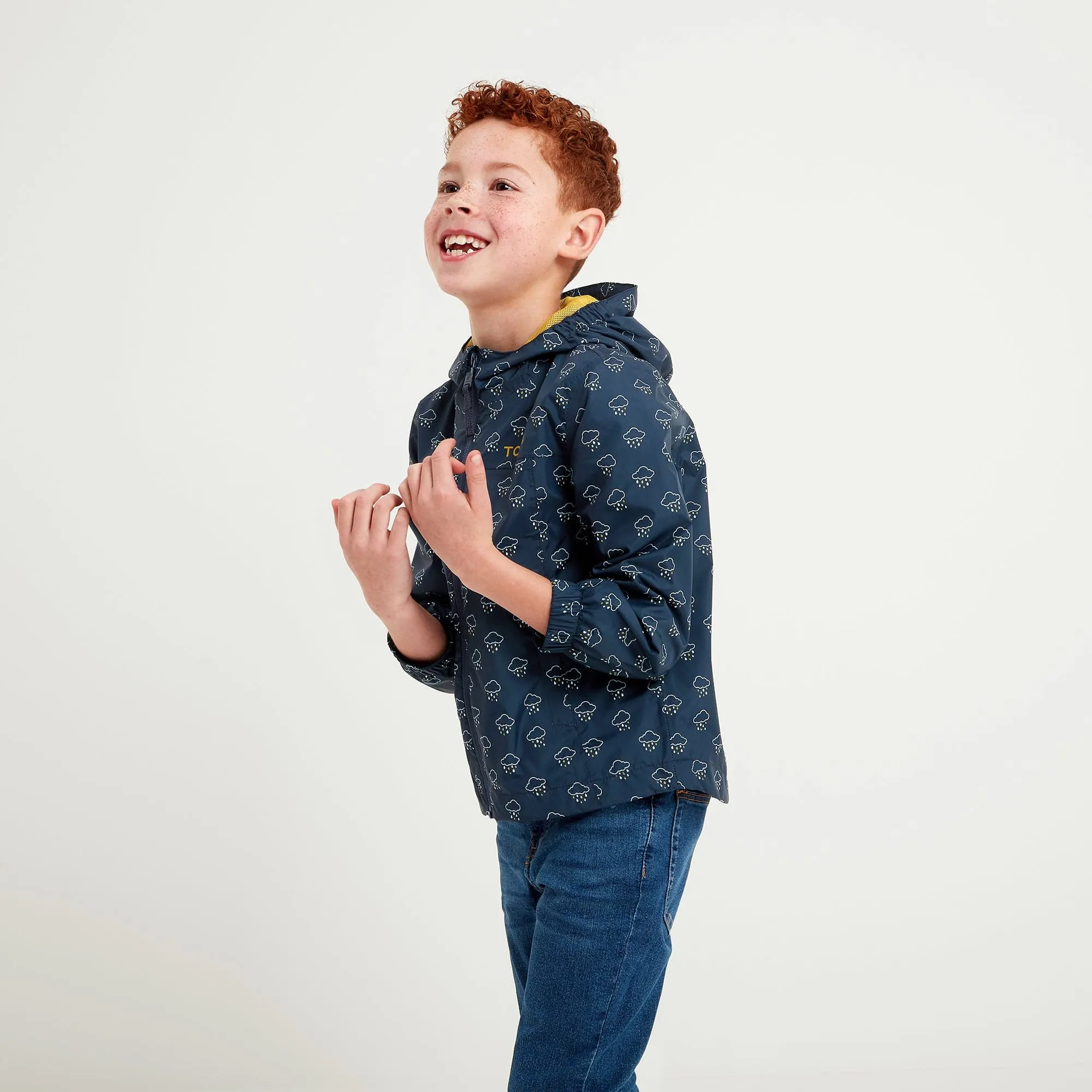 Copley Kids Waterproof Jacket - Dark Indigo Cloud Print