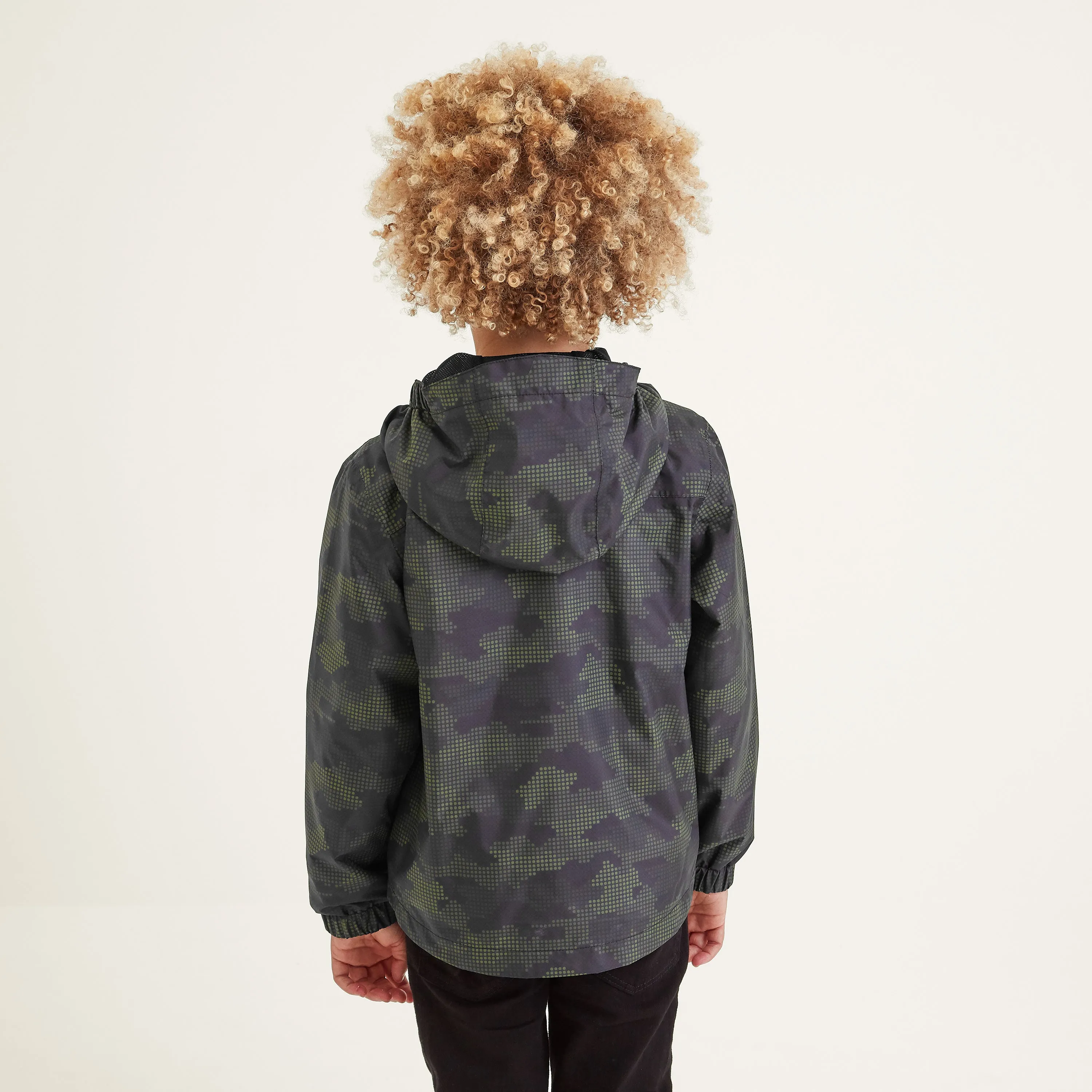 Copley Kids Waterproof Jacket - Khaki Dot Camo Print