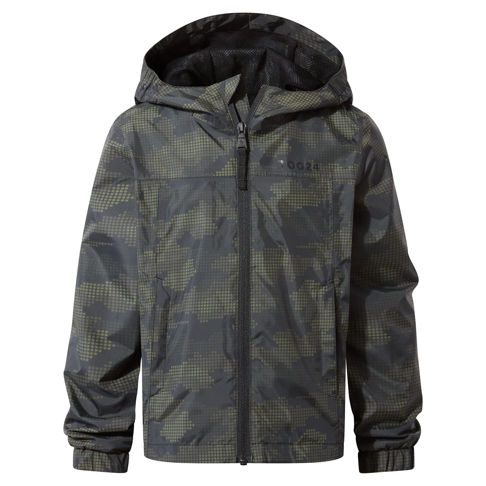 Copley Kids Waterproof Jacket - Khaki Dot Camo Print