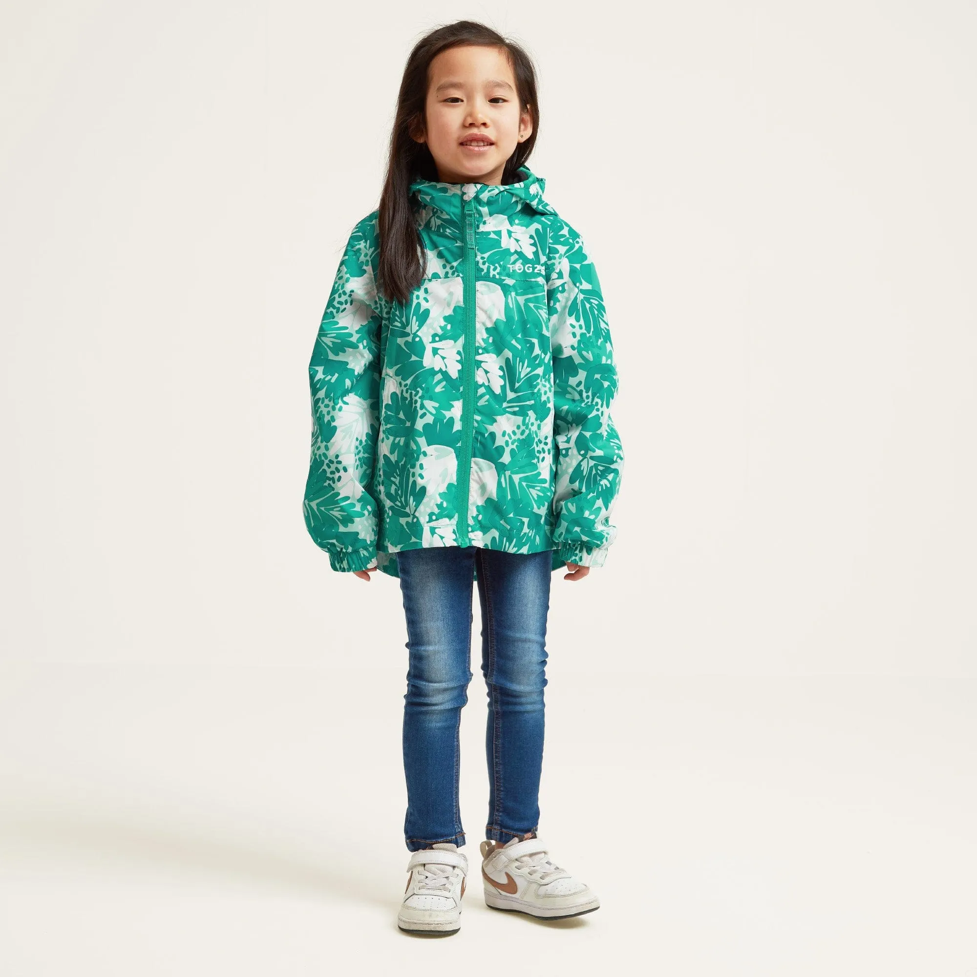 Copley Kids Waterproof Jacket - Turquoise Palm Print