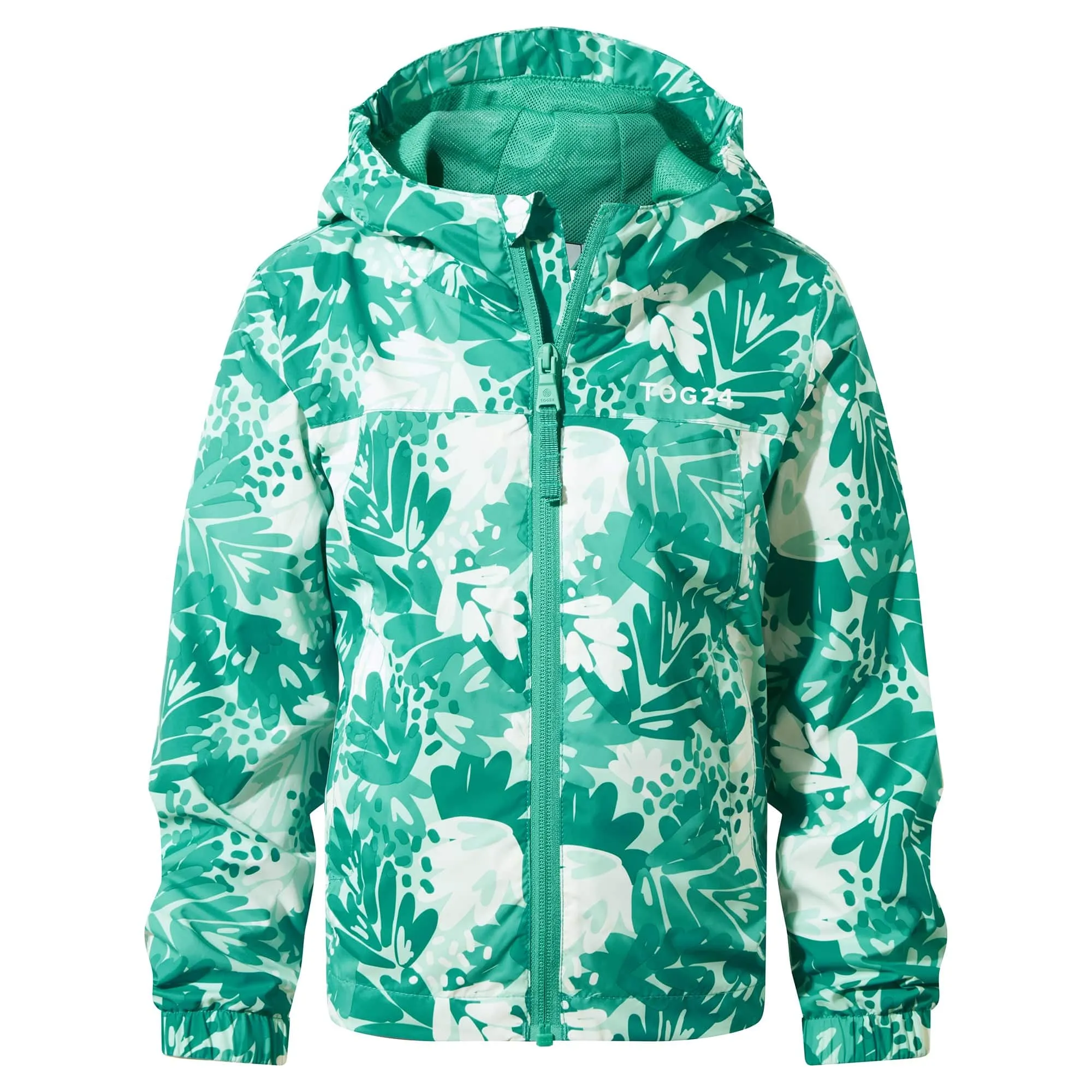 Copley Kids Waterproof Jacket - Turquoise Palm Print