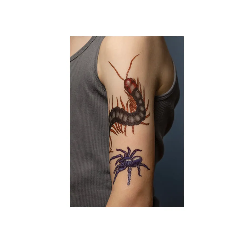 Tattoo Set Featuring Creepy Crawly Insects