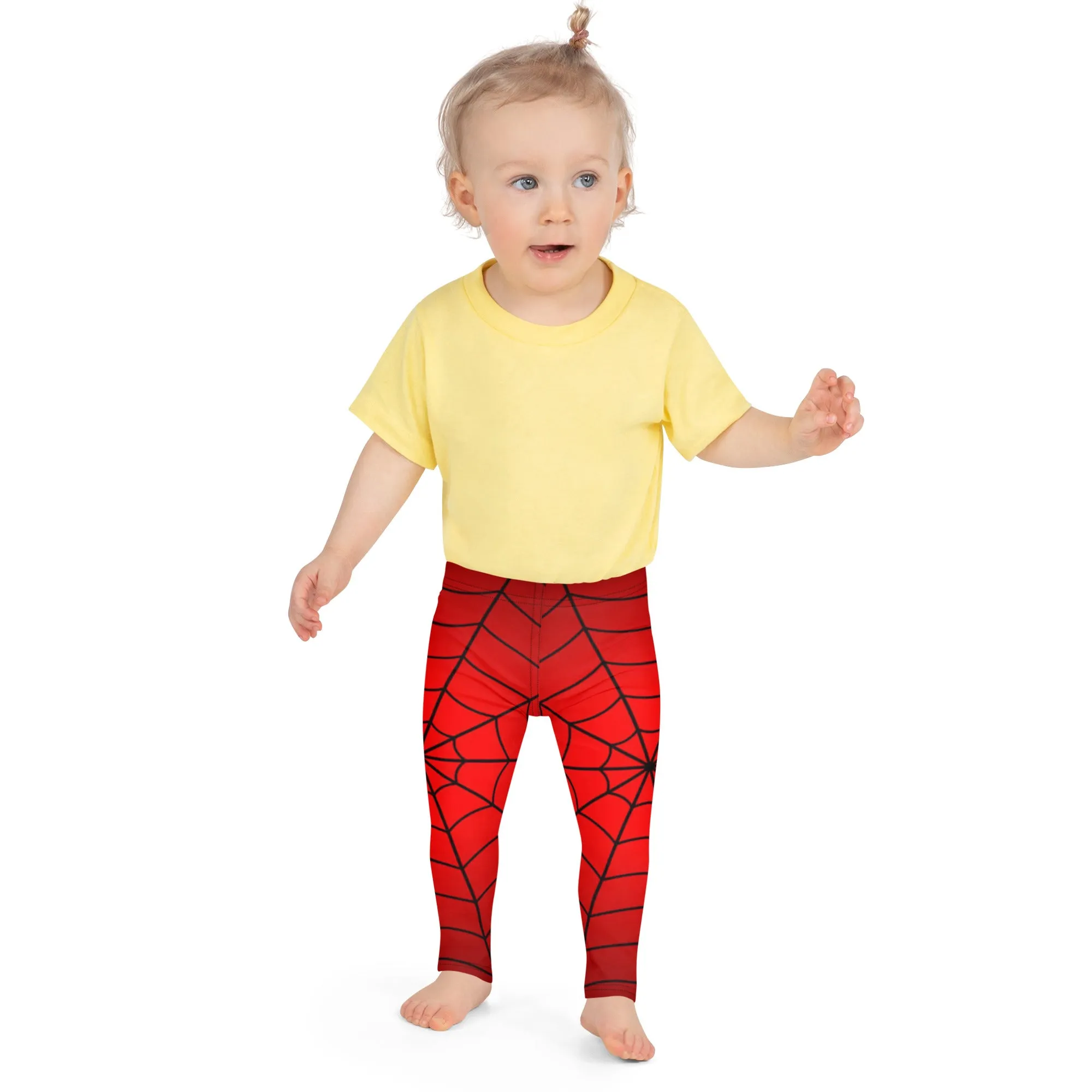 Crimson Spider Web Kids' Leggings