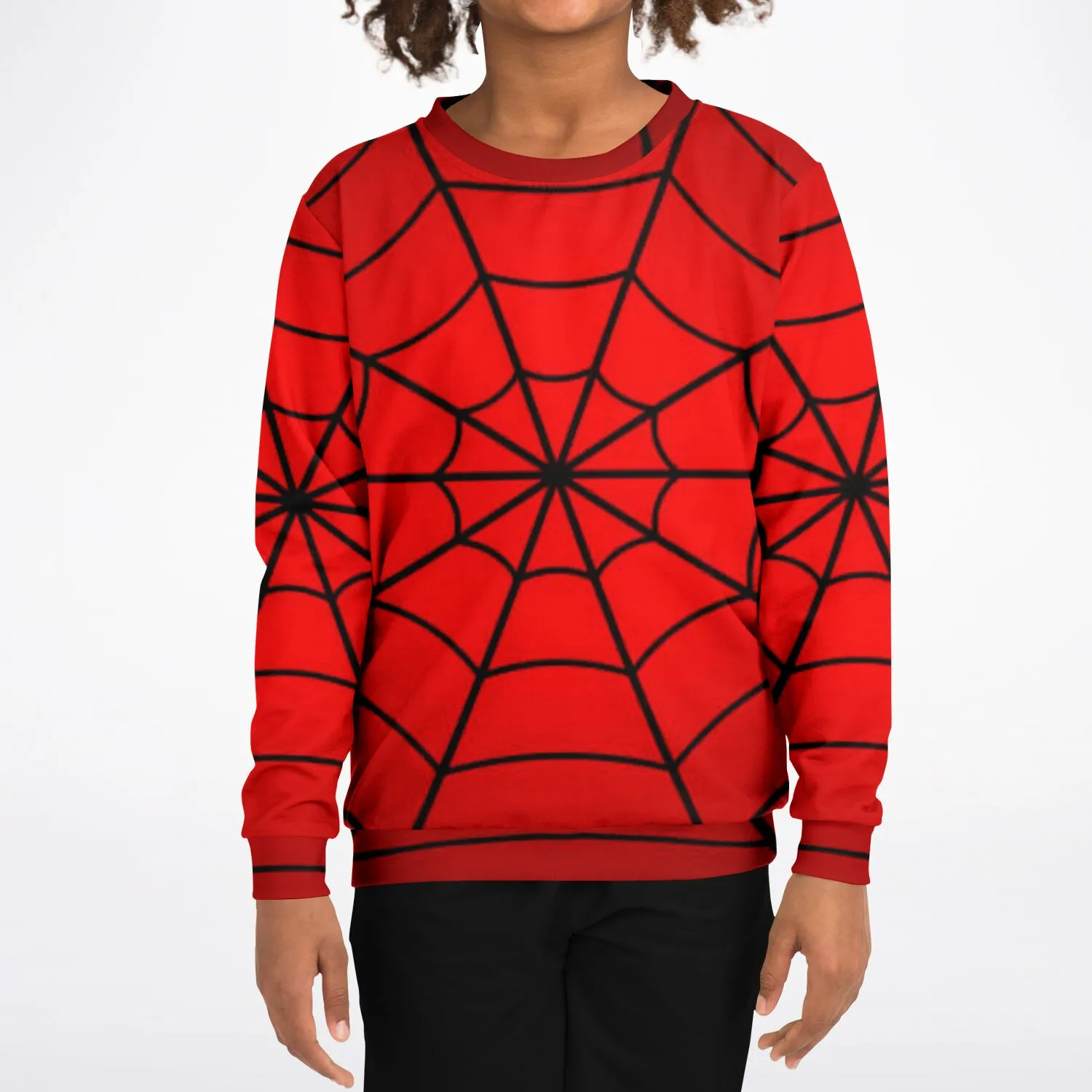 Crimson Spider Web Kids/Youth Sweatshirt