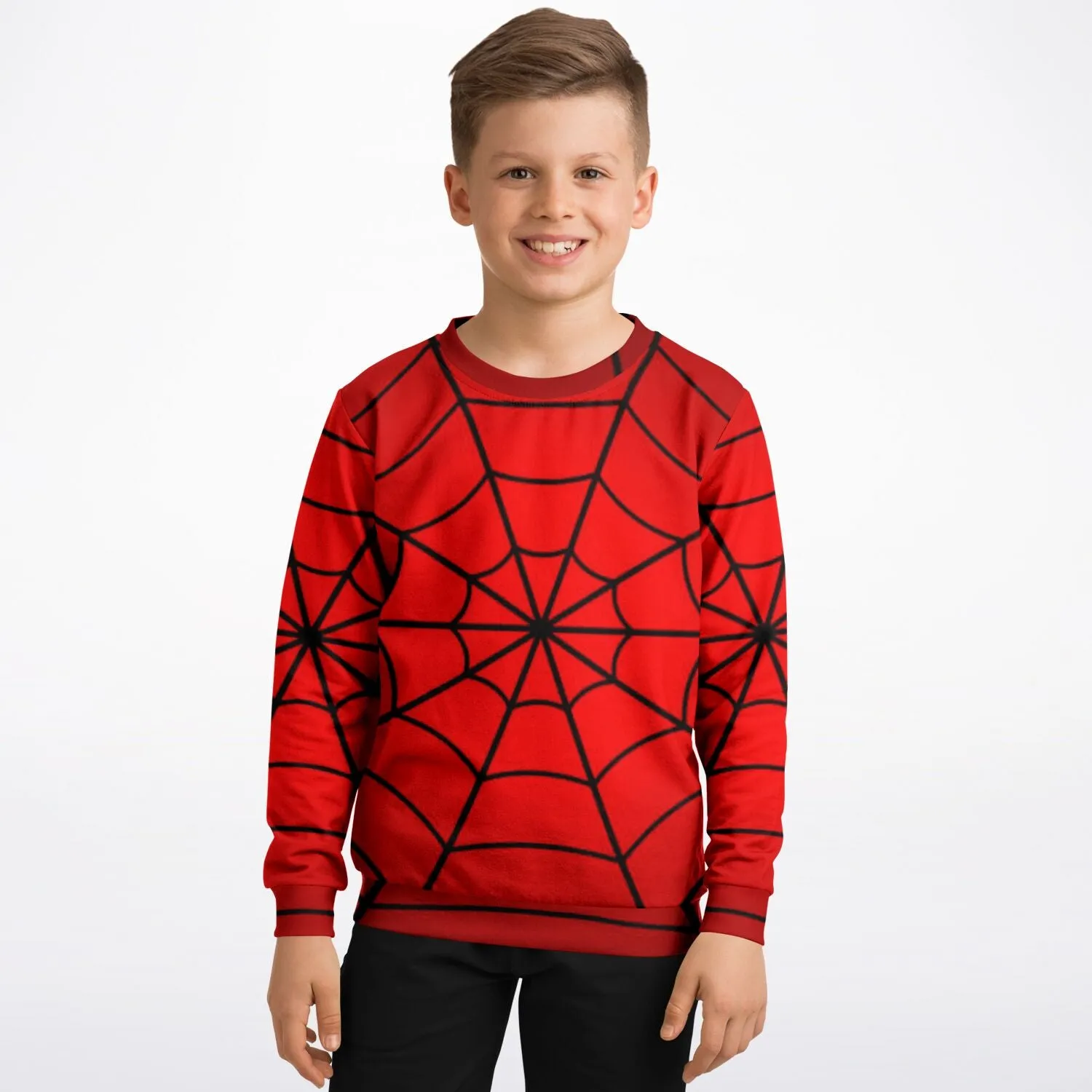 Crimson Spider Web Kids/Youth Sweatshirt