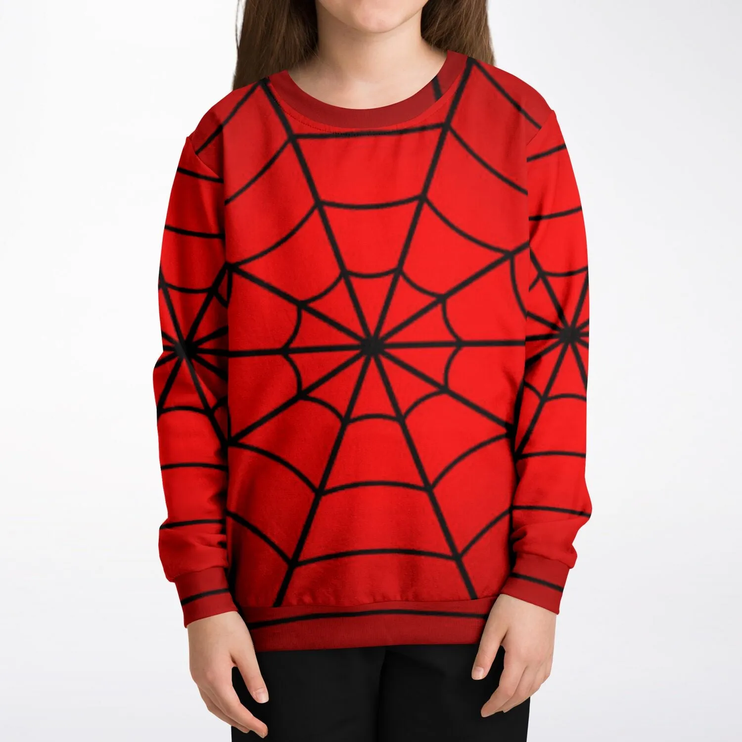 Crimson Spider Web Kids/Youth Sweatshirt