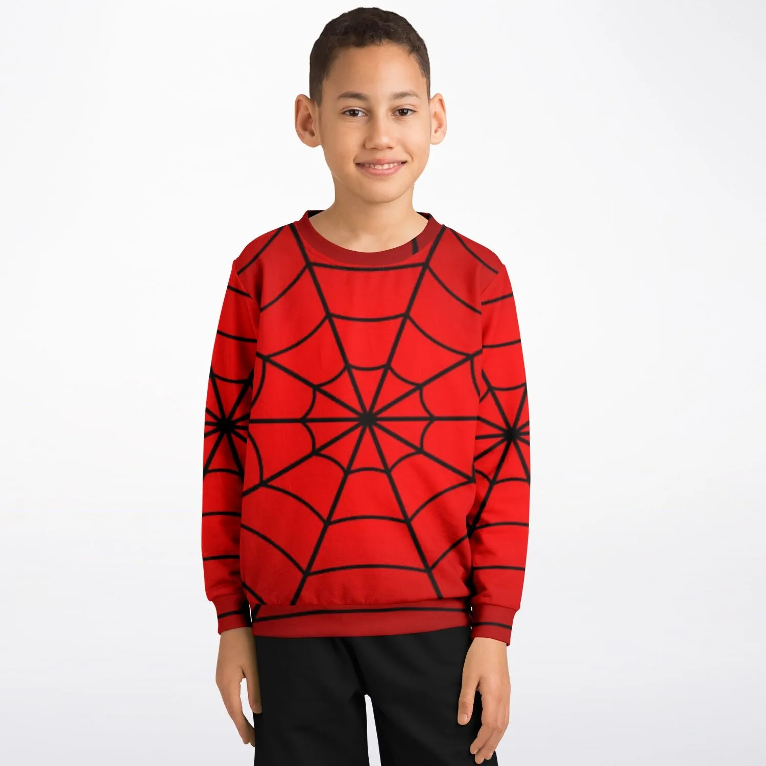 Crimson Spider Web Kids/Youth Sweatshirt