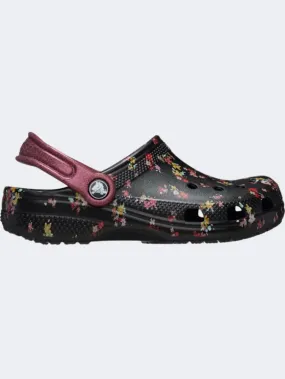 Crocs Classic Ditsy Floral Clog Kids-Unisex Lifestyle Slippers Black/Multi