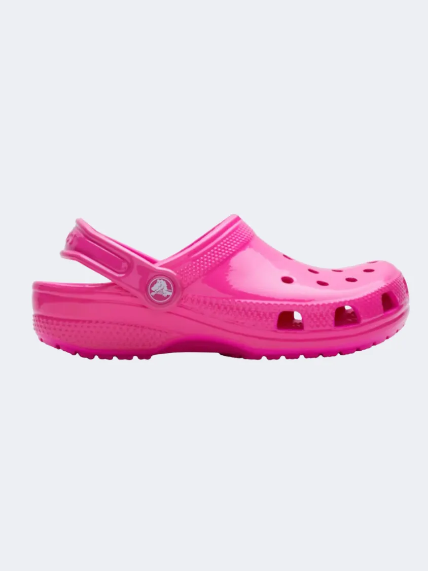 Crocs Classic Neon Highlighter Kids Lifestyle Slippers Pink Crush