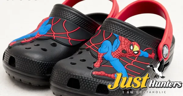 Crocs for Kids Spiderman Black & Red Strap