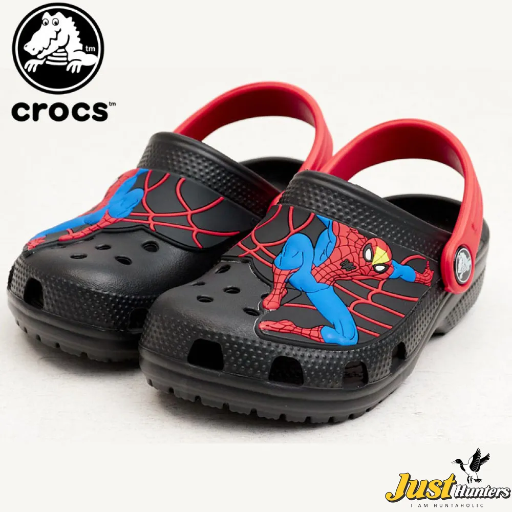 Crocs for Kids Spiderman Black & Red Strap