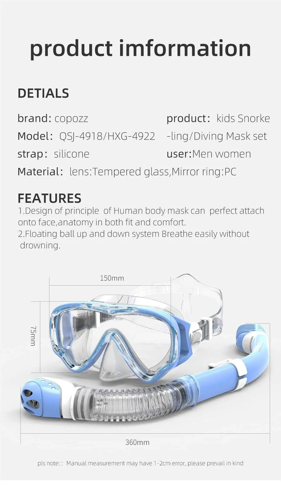 CSG Kids Snorkel Set