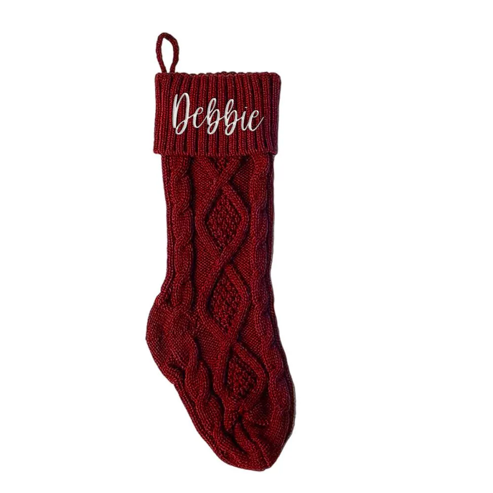 Customized Knitted Christmas Stocking