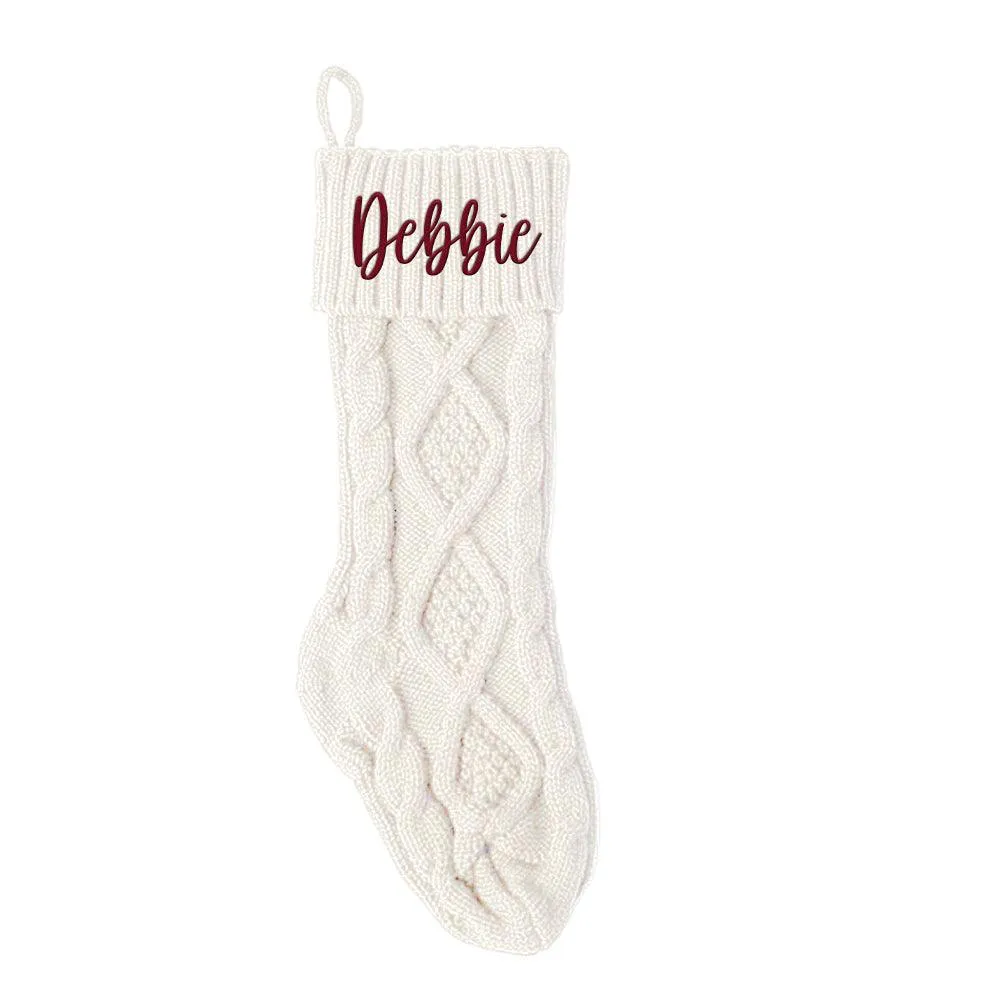 Customized Knitted Christmas Stocking