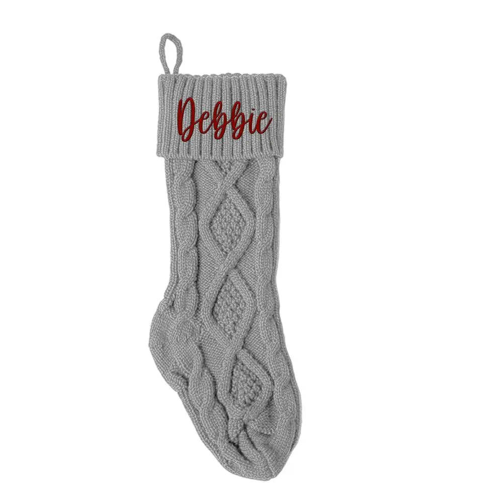 Customized Knitted Christmas Stocking