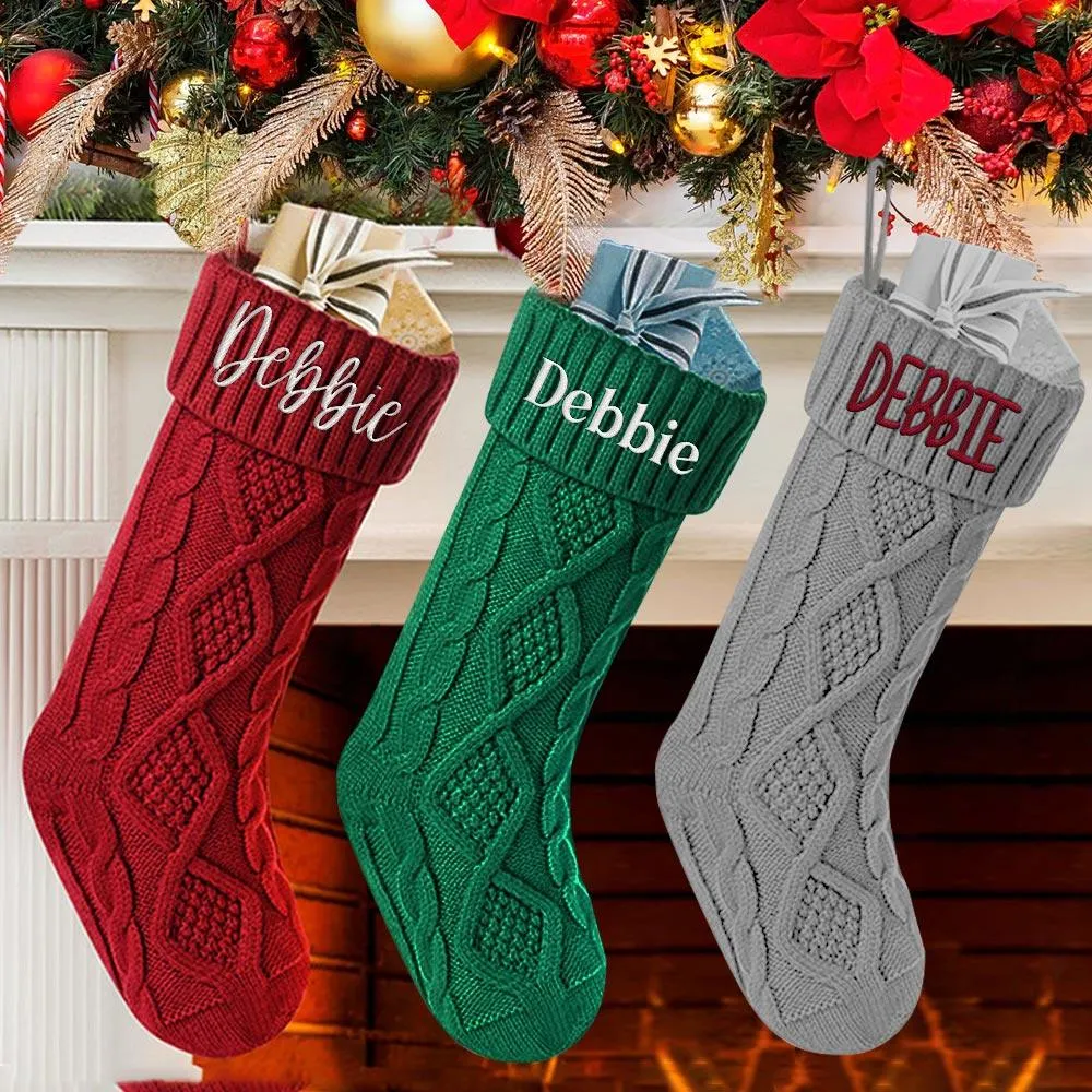 Customized Knitted Christmas Stocking