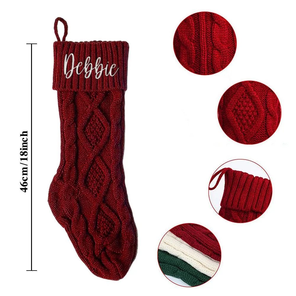 Customized Knitted Christmas Stocking