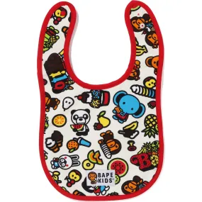 Kids Bib featuring Baby Milo Mixed Fruit Design