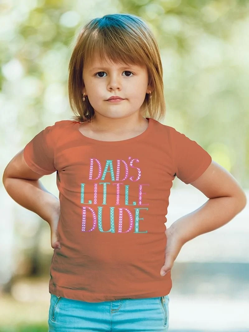 Dad's Little Dude Kids T-Shirt