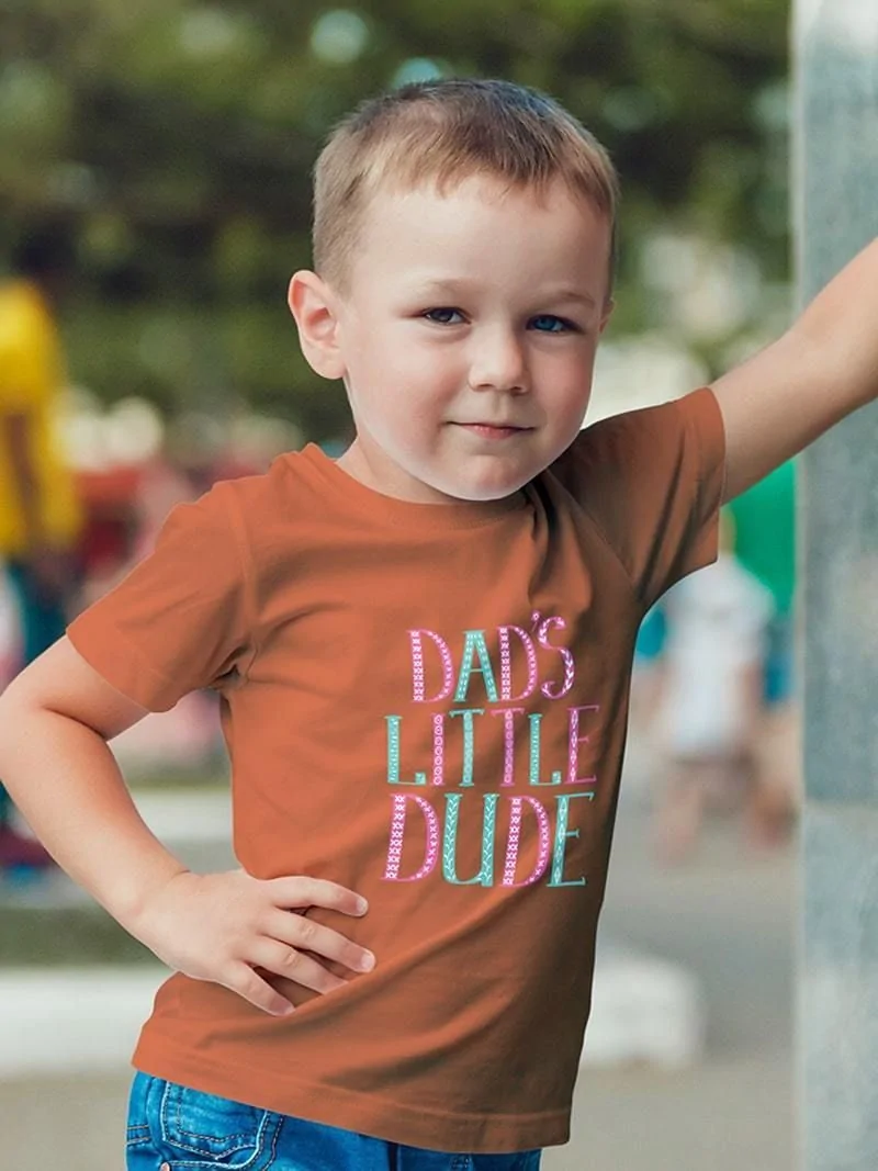 Dad's Little Dude Kids T-Shirt