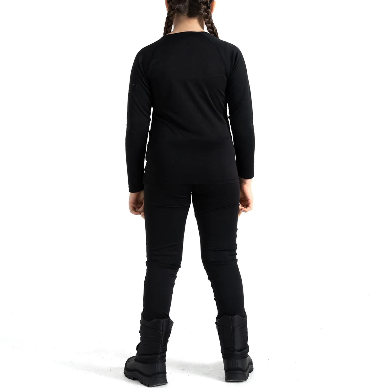 Dare 2b Kids Elate II Long Sleeve Baselayer Set - Black