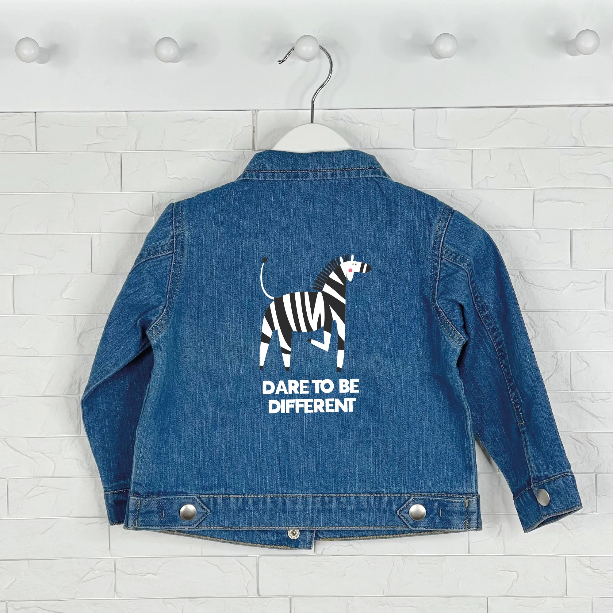 Dare To Be Different Zebra Baby/Kids Denim Jacket