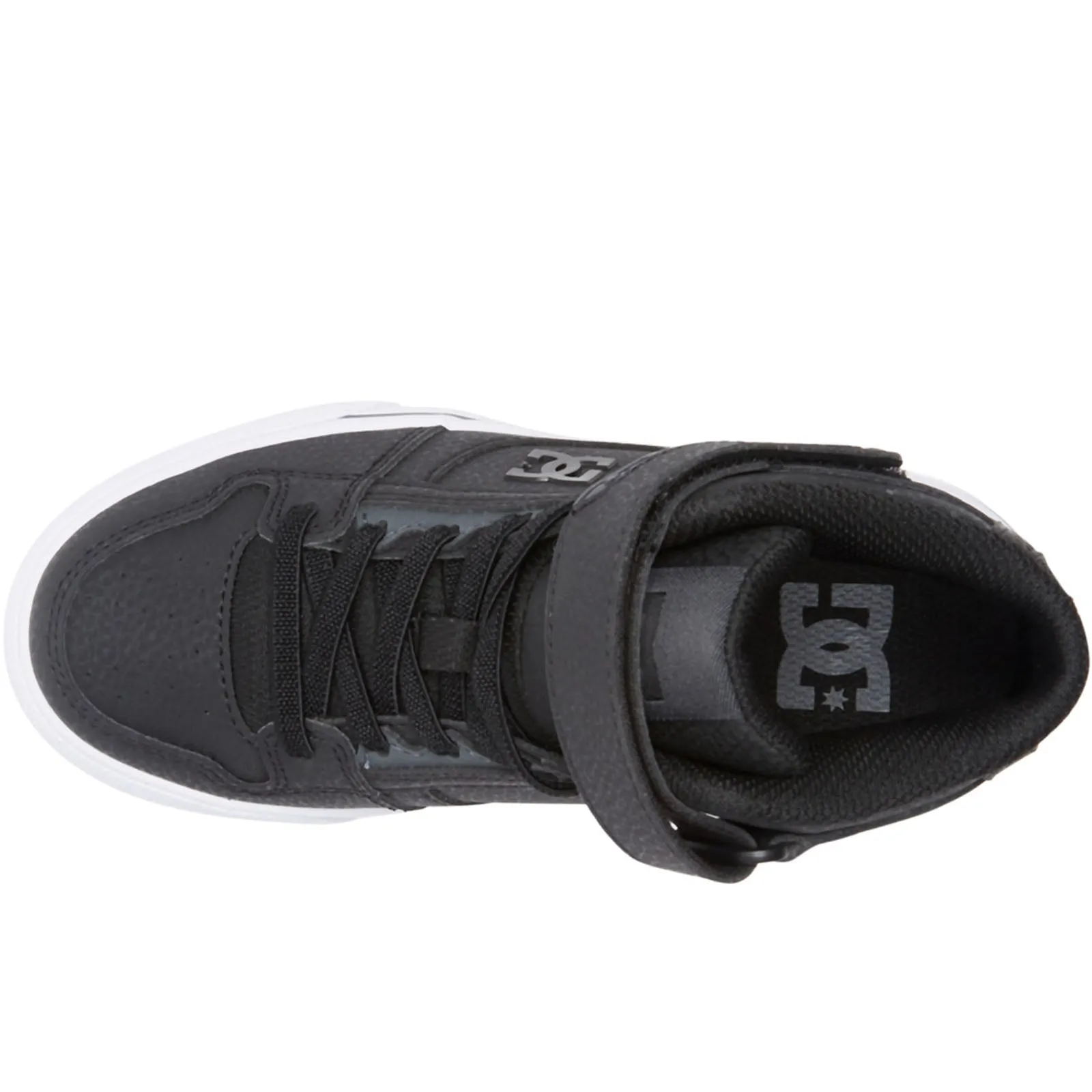 DC Shoes Pure Hi SE High Top Kids Faux Leather Trainers - Black