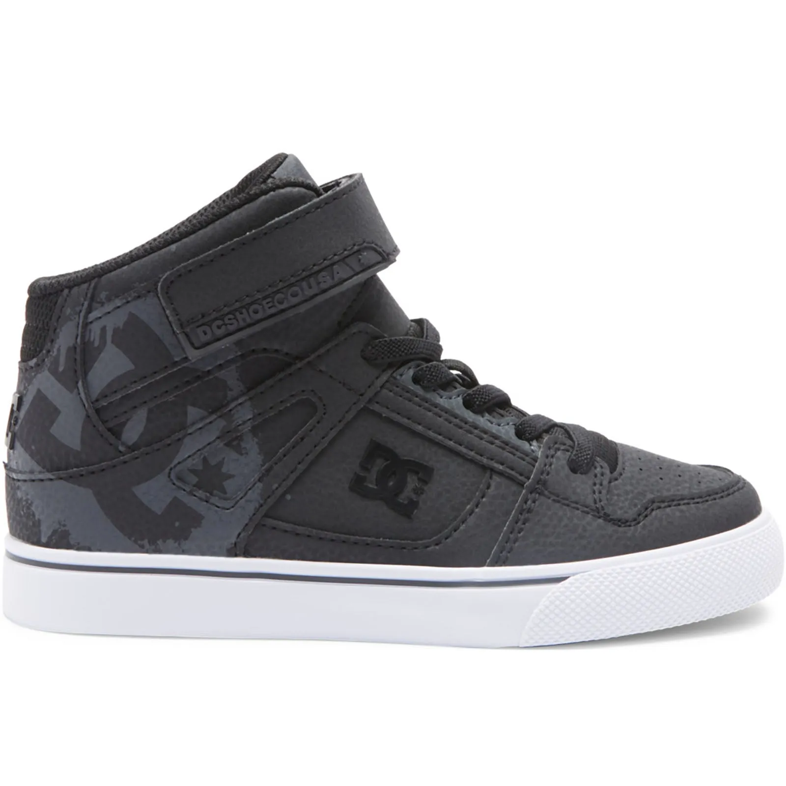 DC Shoes Pure Hi SE High Top Kids Faux Leather Trainers - Black