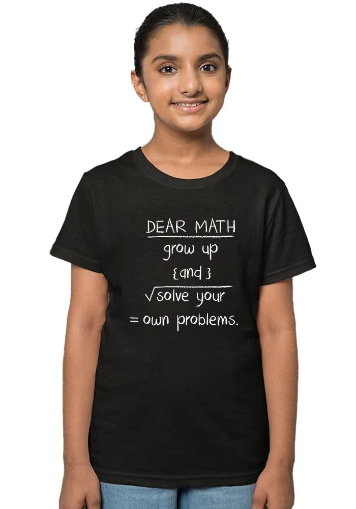 Dear Math Sr Kids T-Shirt