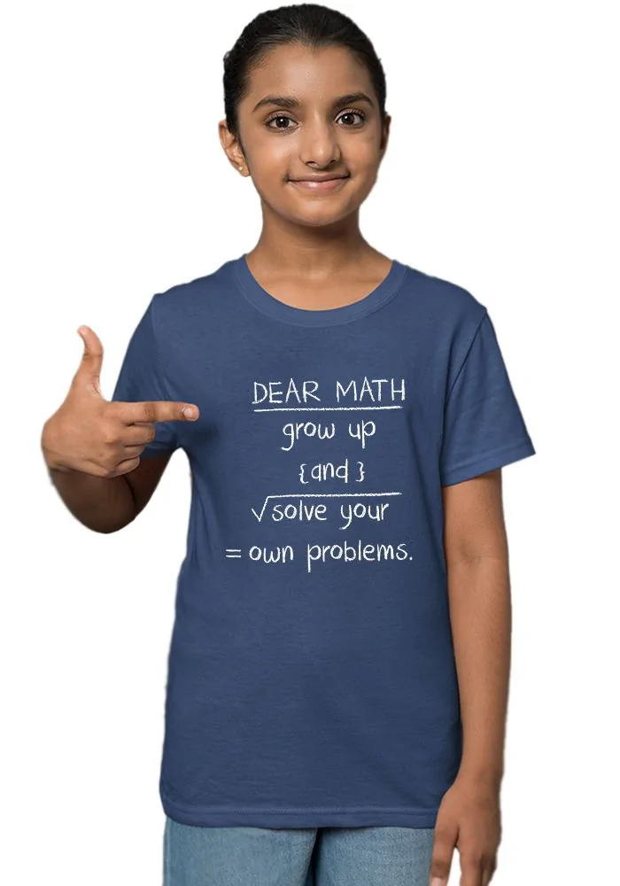 Dear Math Sr Kids T-Shirt