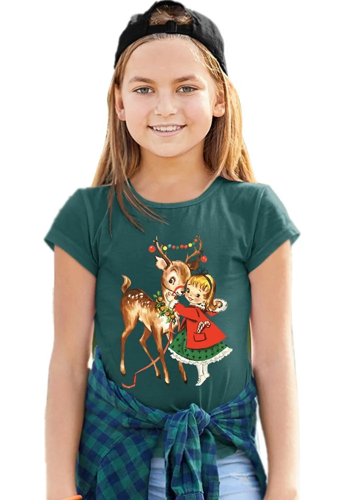 Deer Girl Sr Kids T-Shirt