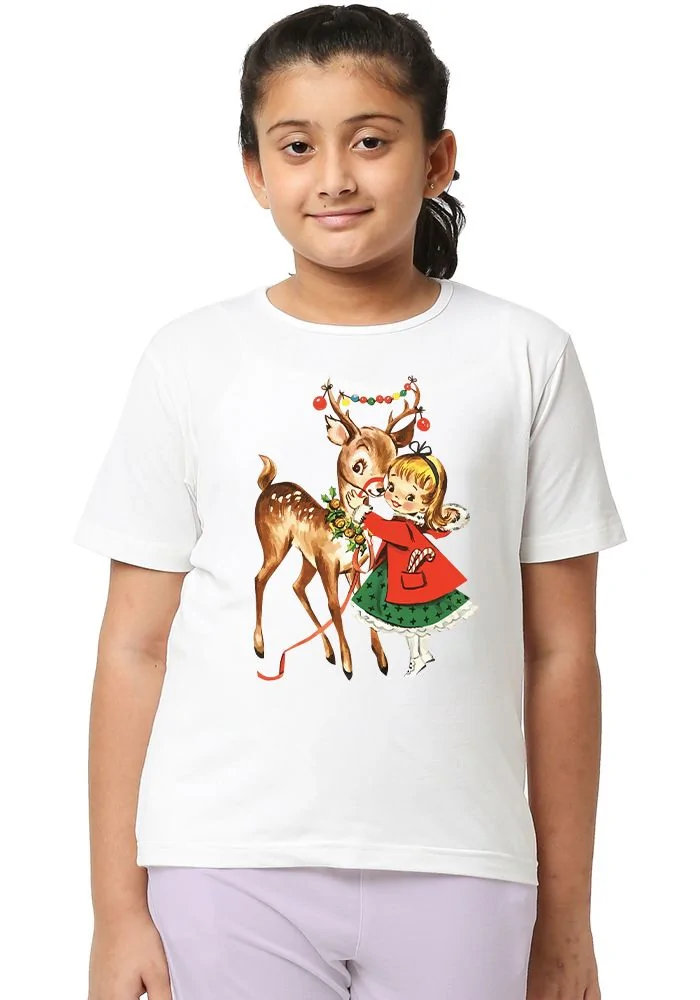 Deer Girl Sr Kids T-Shirt