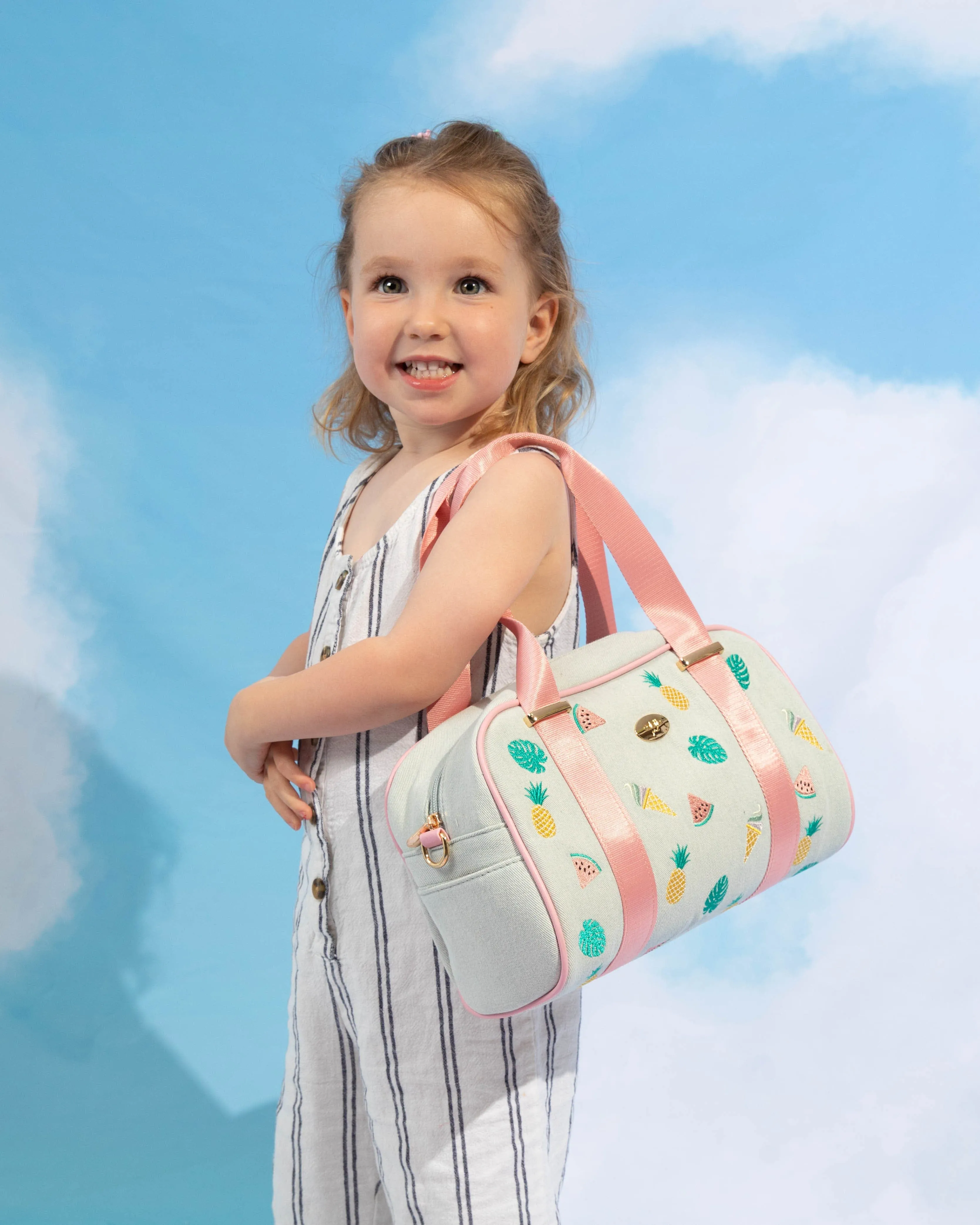 Denim Kids Embroidered Weekender Bag