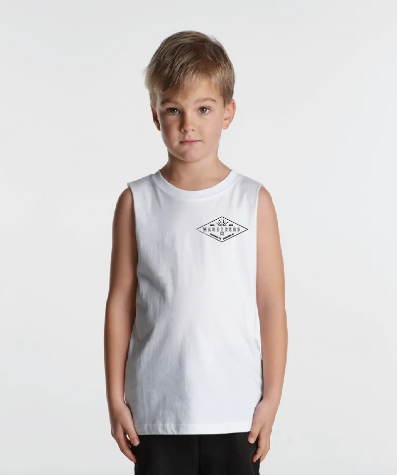 Diamond Kids Muscle Tee - White