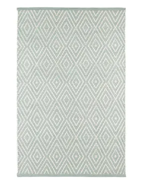 Annie Selke Handwoven Diamond Light Blue/Ivory Indoor/Outdoor Rug