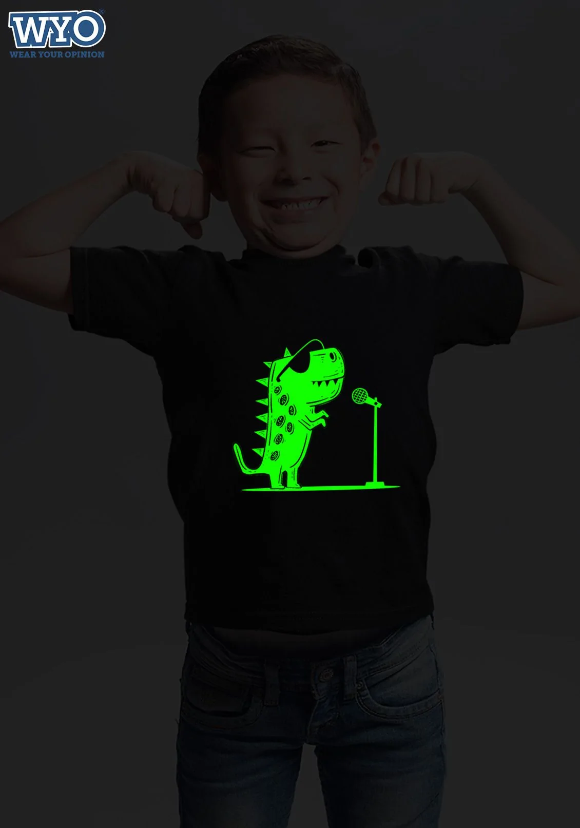 Dino Glow In Dark Kids T-Shirt