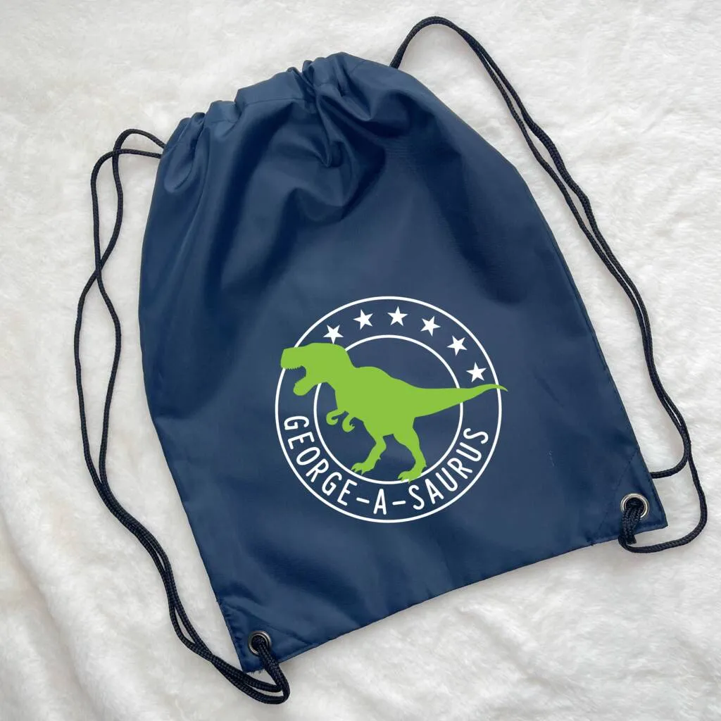 Dinosaur Personalised Kids Pe Kit / Gym Bag