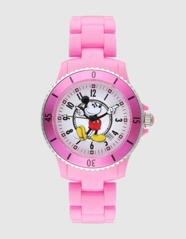 Disney Mickey Mouse Pink/White Sports Watch