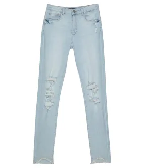 DL1961 Kids Chloe High-Rise Skinny in Ice Distressed (Big Kids)