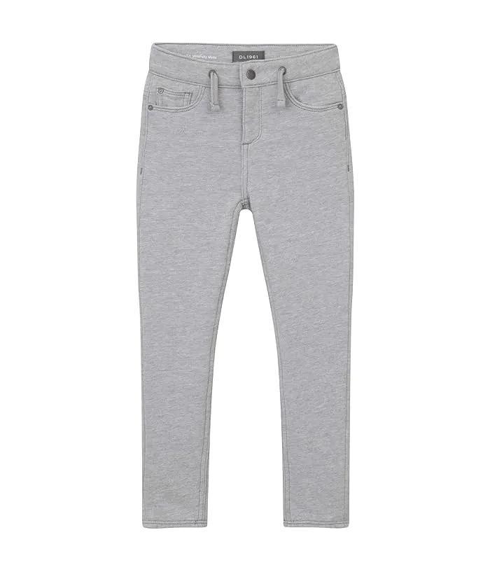 DL1961 Kids William Slouchy Slim Jeans in Heather Grey Ultimate Knit (Big Kids)