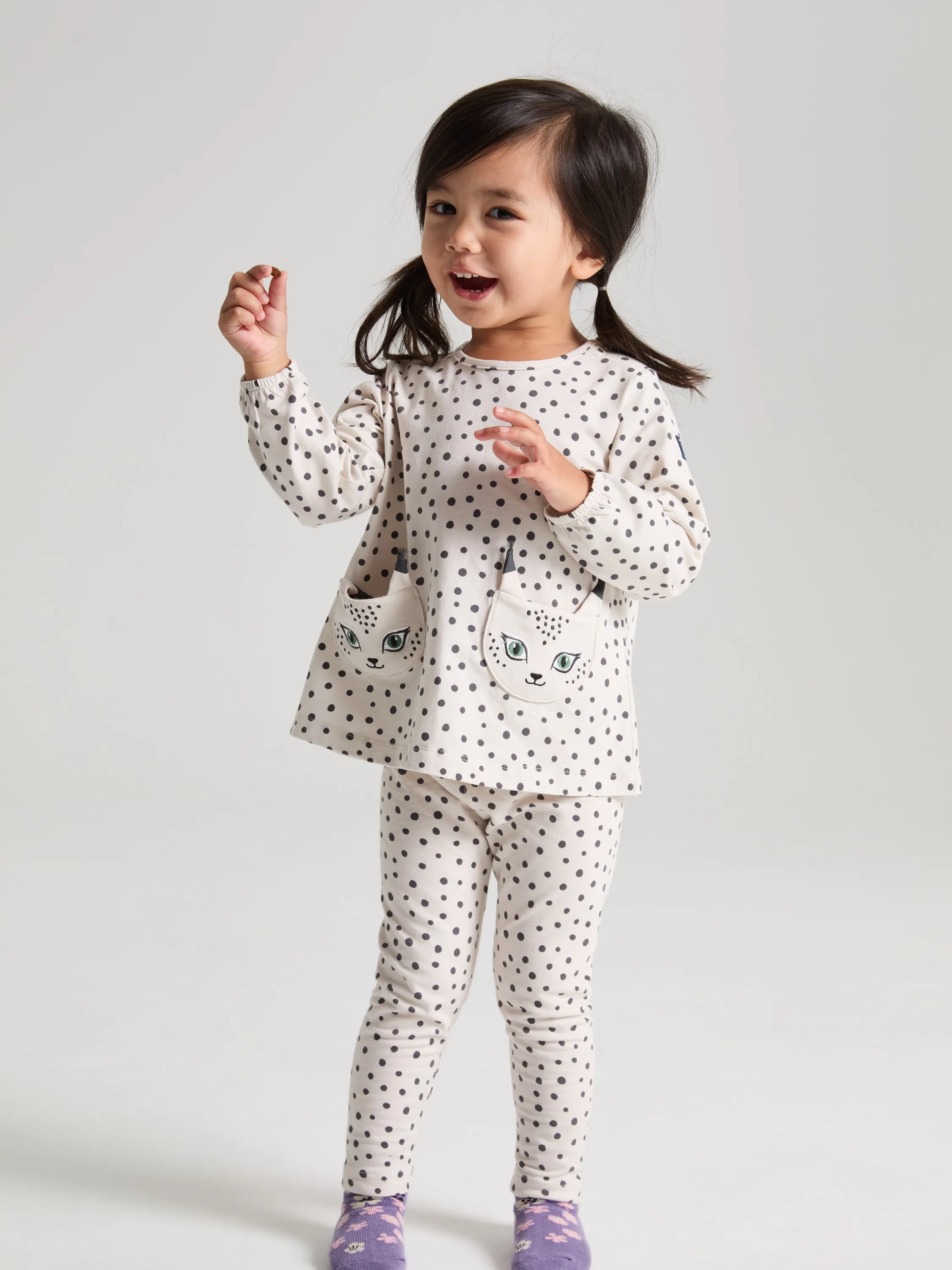 Dotty lynx Pocket Kids Top