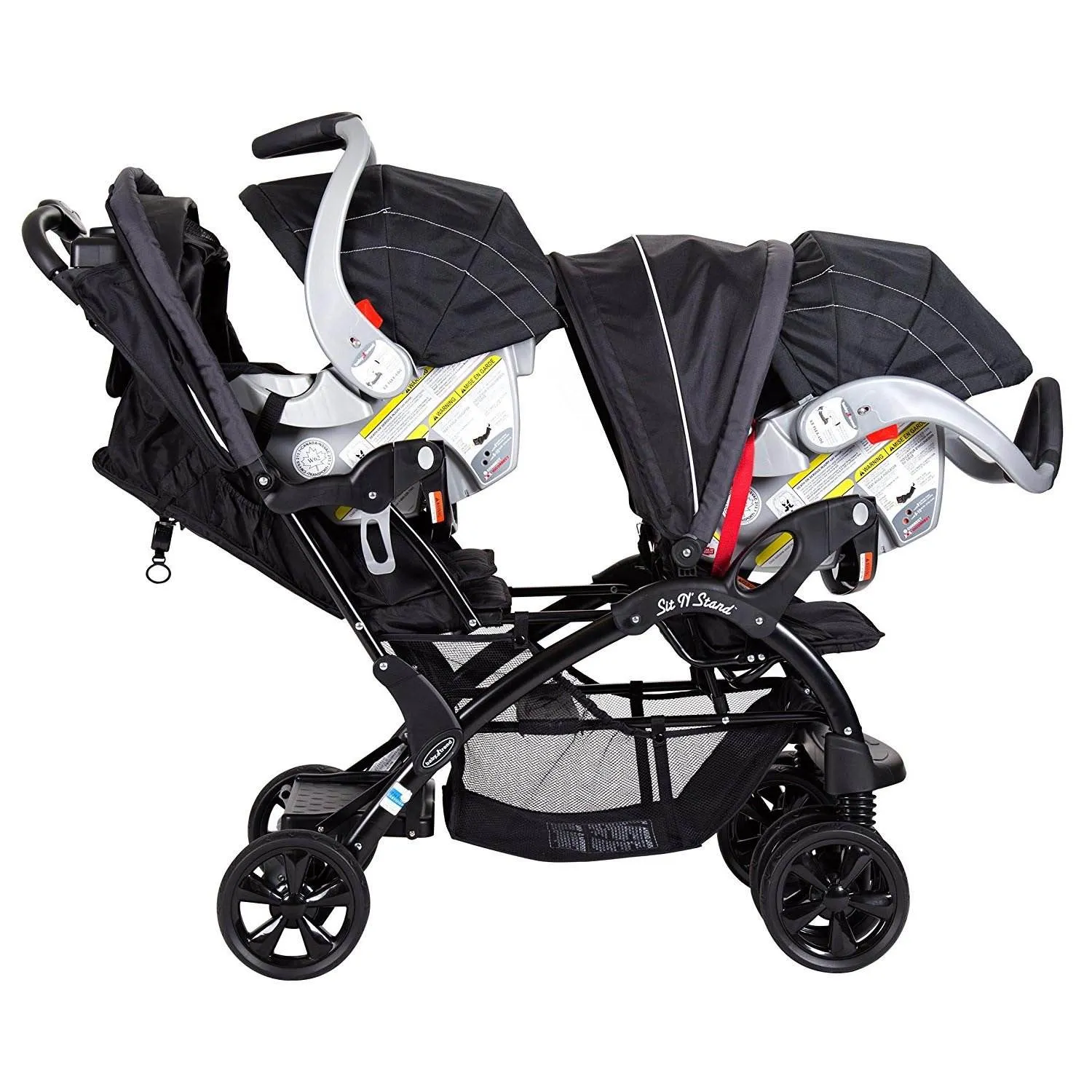 Toddler and Baby Stroller Baby Trend Double Sit N' Stand, Onyx | SS76072A