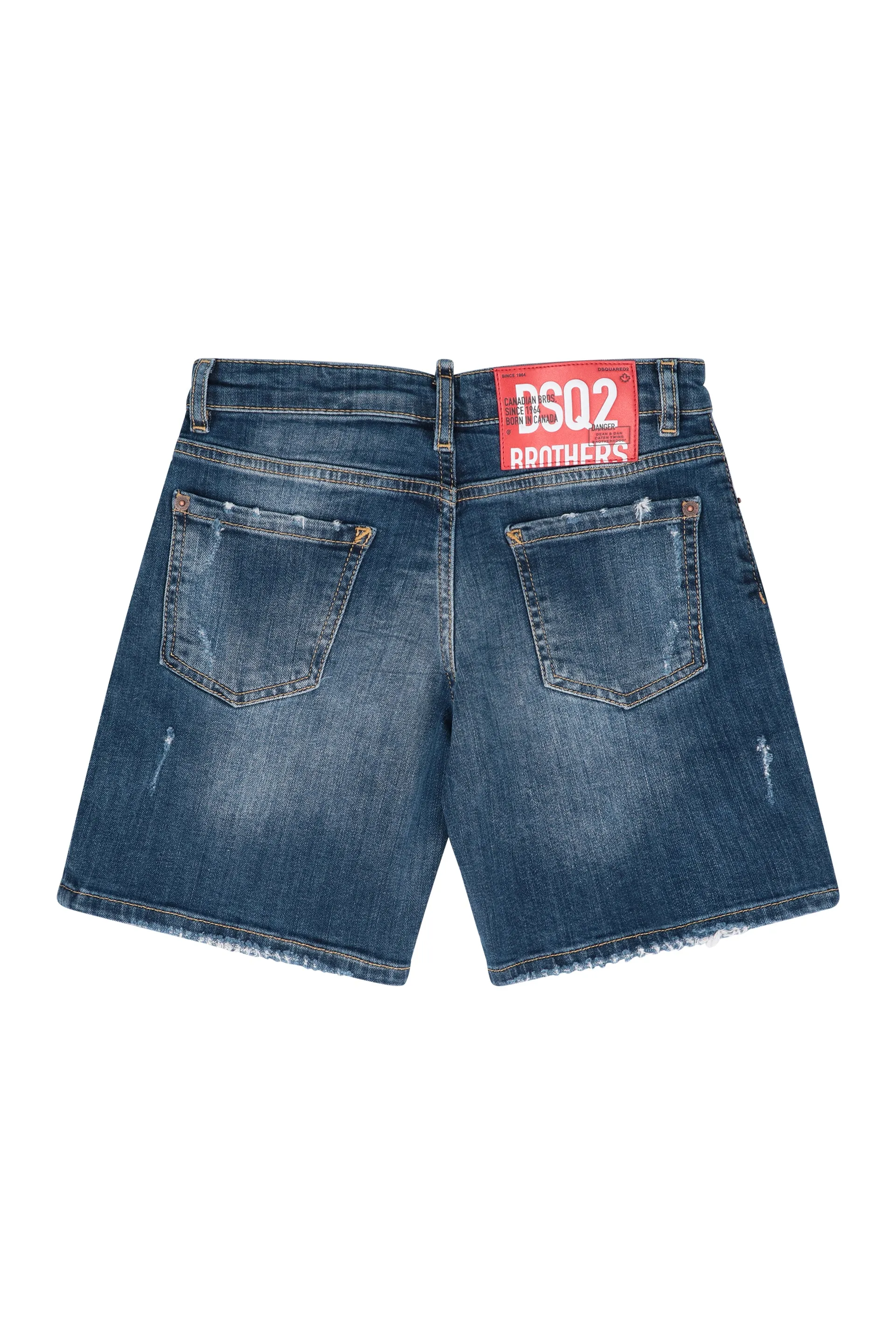 Youth Dsquared2 Distressed Denim Shorts