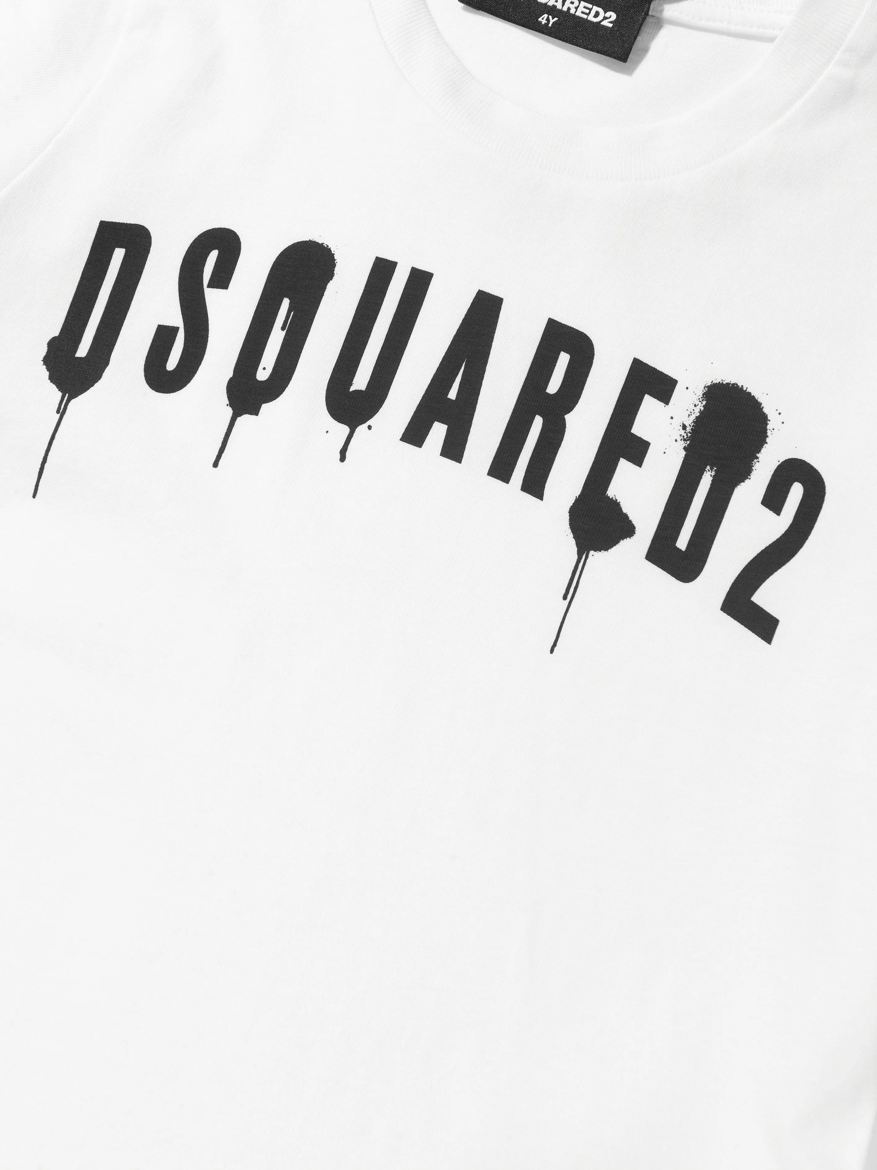 Dsquared2 Kids - Kids Slouch Fit Drip Logo T-Shirt | Childsplay Clothing