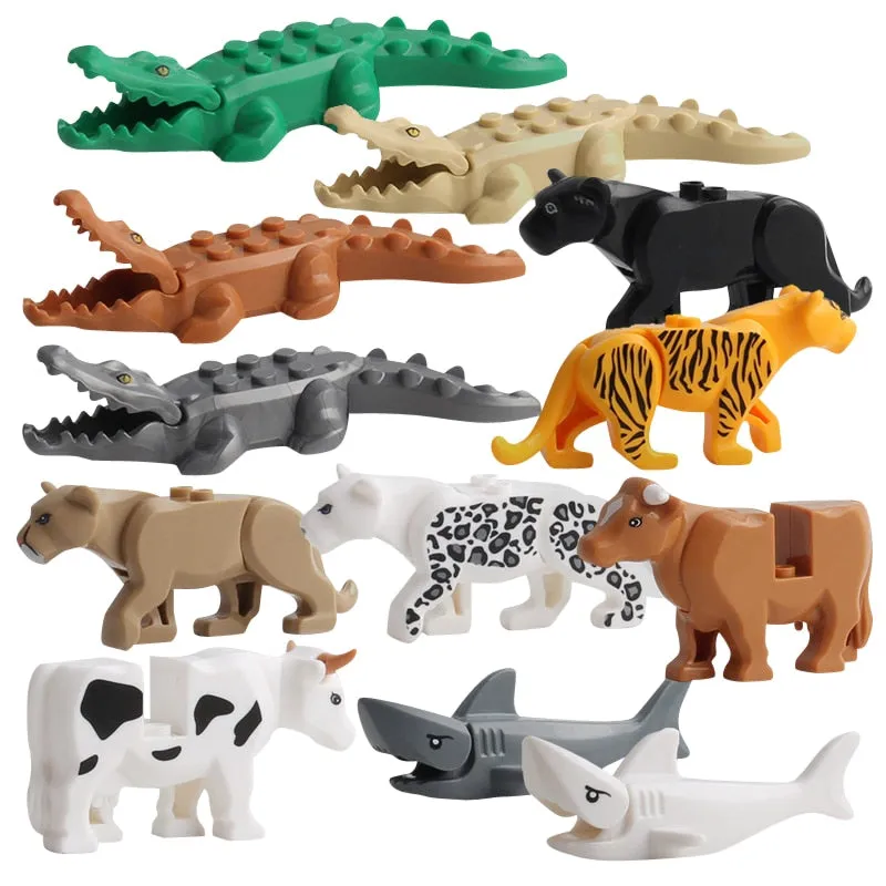 Interactive Animal Model Building Blocks Set - Educational Toy for Kids