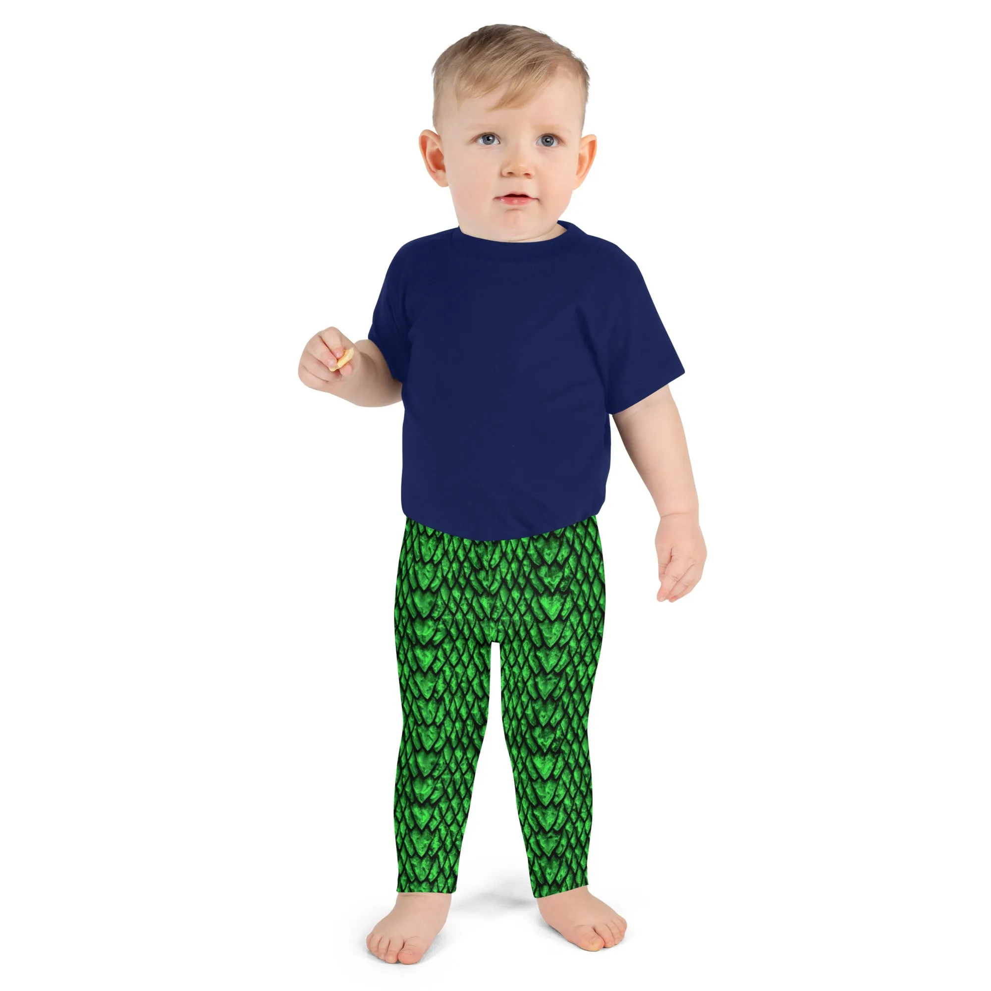 Emerald Dragon Scale Kids' Leggings