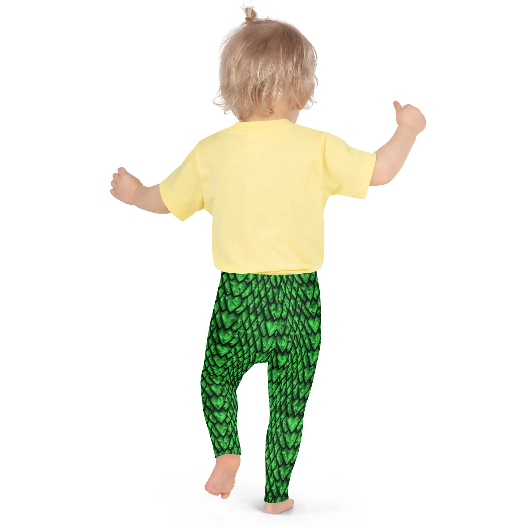 Emerald Dragon Scale Kids' Leggings