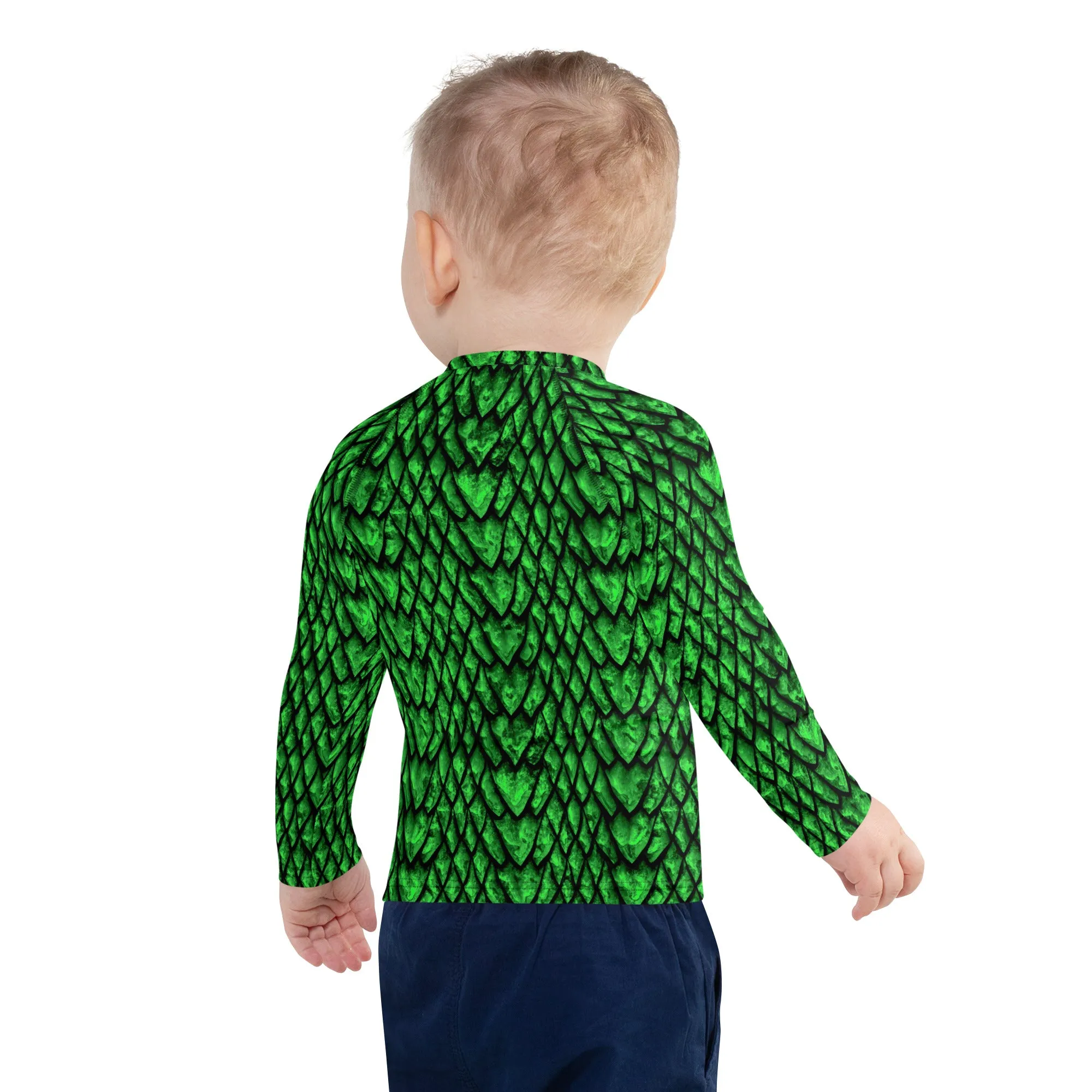 Emerald Dragon Scale Kids' Rash Guard