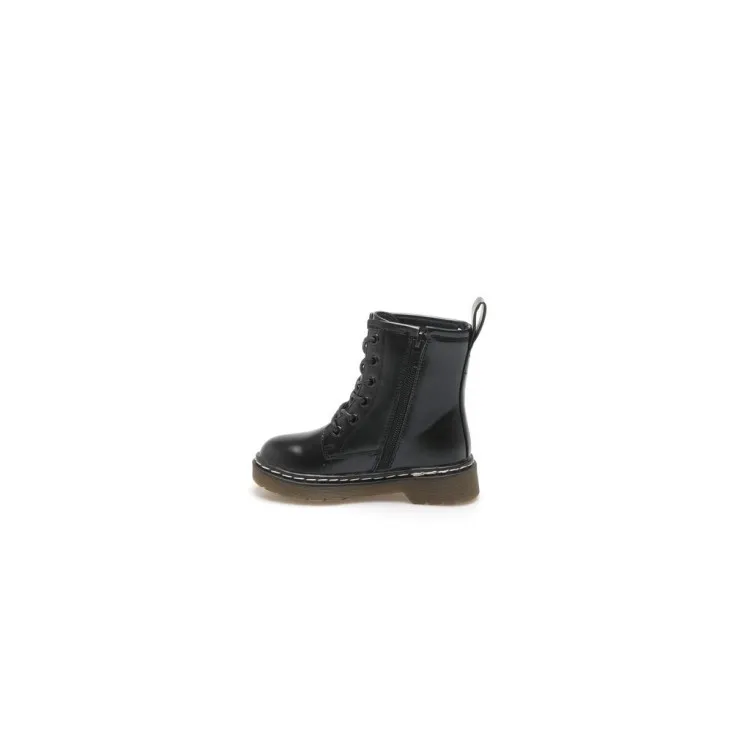 Youth Energy 306 Black Ankle Boots With Zip and Laces