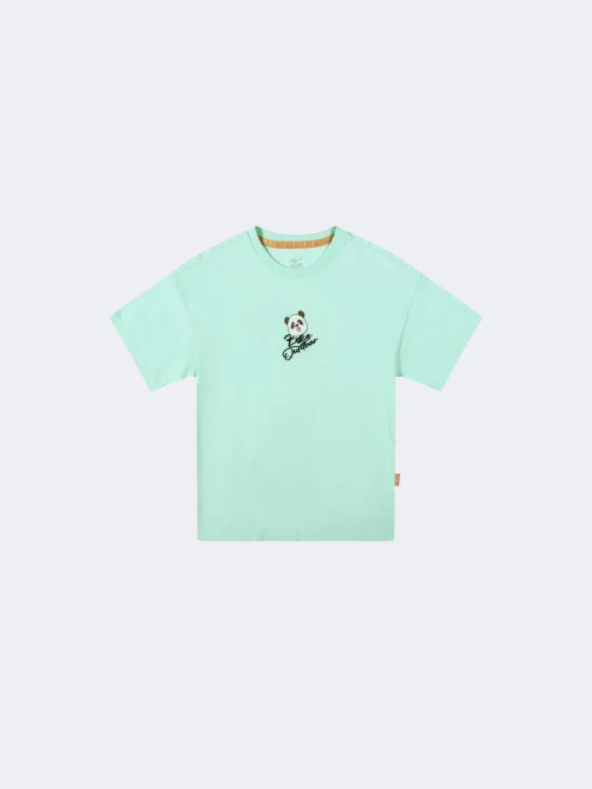 Erke Crew Neck Kids-Girls Lifestyle T-Shirt Green